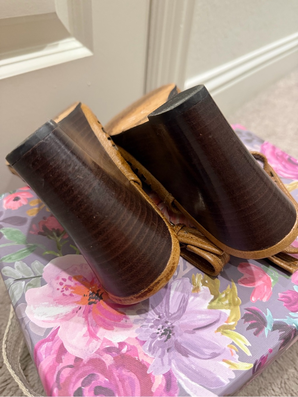 Tommy Bahama Brown Laser-Cut Peep-Toe Slingback Heels - Picture 4 of 5